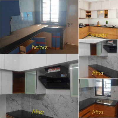 kitchen renovation before and after