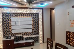 Living Room TV Unit and False Ceiling Design