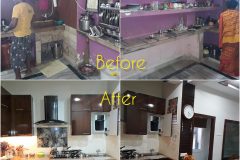 kitchen renovation before and after photo